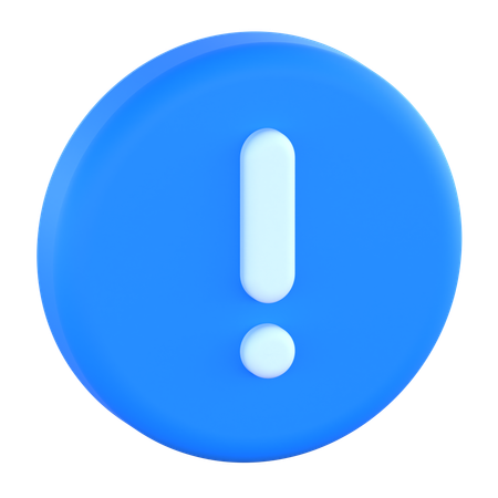 Exclamation Mark  3D Icon