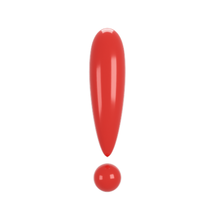 Exclamation mark  3D Icon