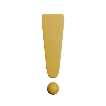 Exclamation Mark  3D Icon