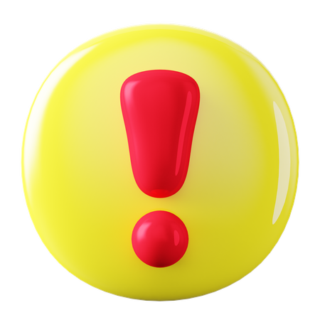 Exclamation Mark  3D Icon