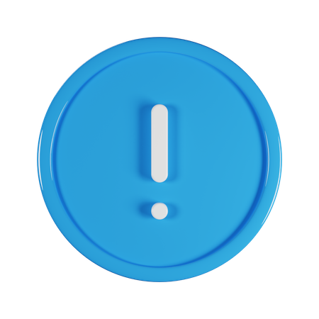 Exclamation Mark  3D Icon