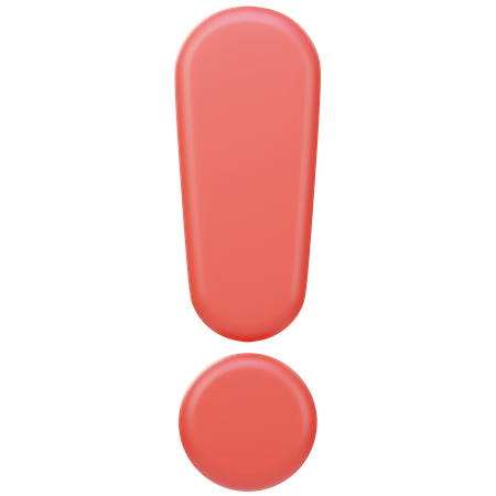 Exclamation Mark  3D Icon