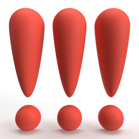 Exclamation Mark  3D Icon