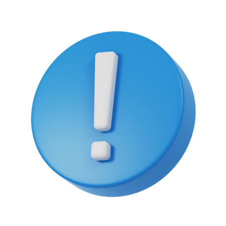 Exclamation Mark  3D Icon
