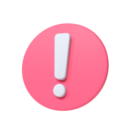 Exclamation Mark  3D Icon