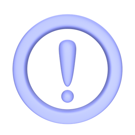 Exclamation Mark  3D Icon