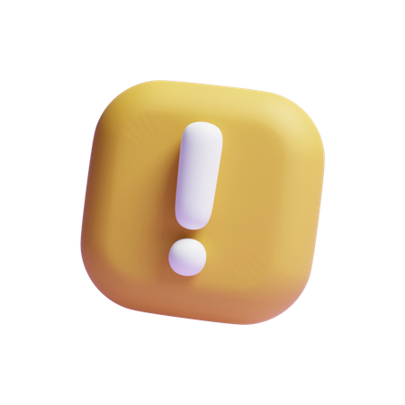 Exclamation Mark  3D Icon