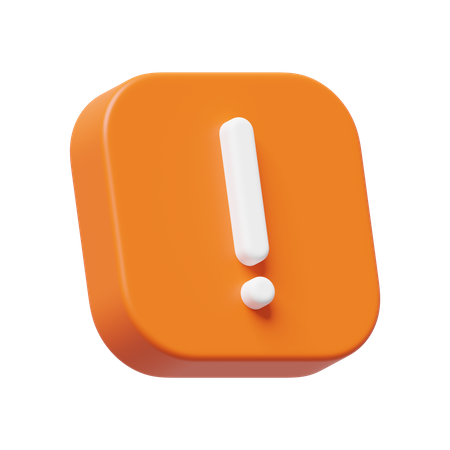 Exclamation Mark  3D Icon