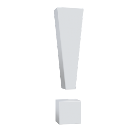 Exclamation Mark  3D Icon