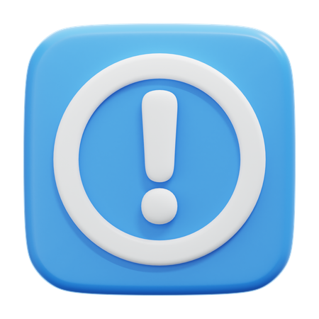 Exclamation Mark  3D Icon