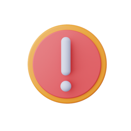 Exclamation Mark  3D Icon