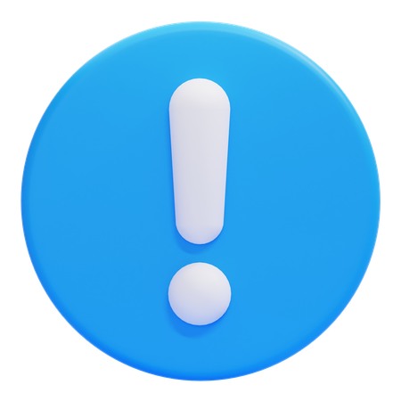 Exclamation Mark  3D Icon