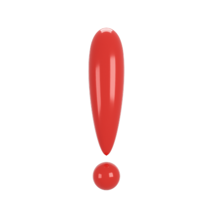 Exclamation mark  3D Illustration