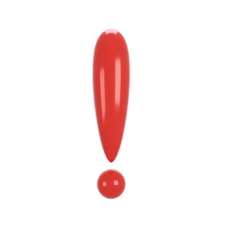 Exclamation mark  3D Illustration