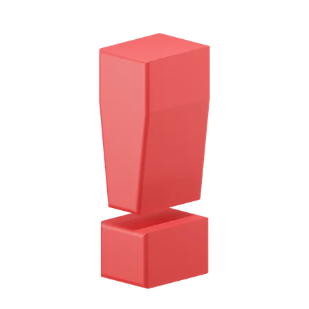 Exclamation mark 3D Icon