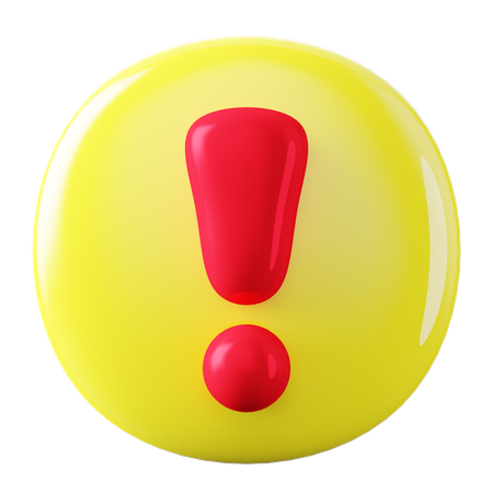 Exclamation Mark 3D Icon