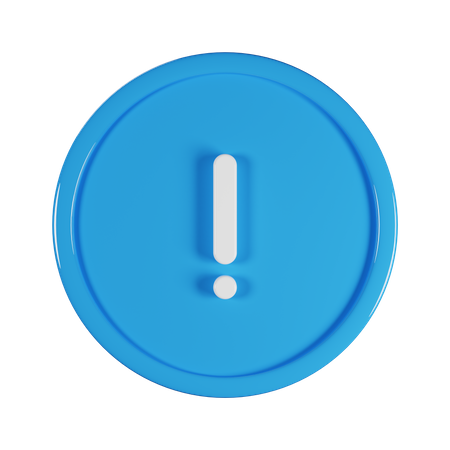 Exclamation Mark 3D Icon
