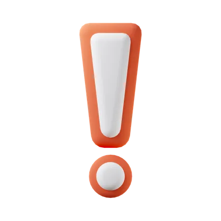 Exclamation Mark 3 D Icon 3D Icon