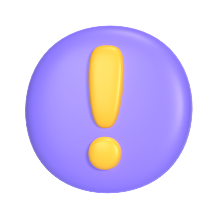 Exclamation mark  3D Icon