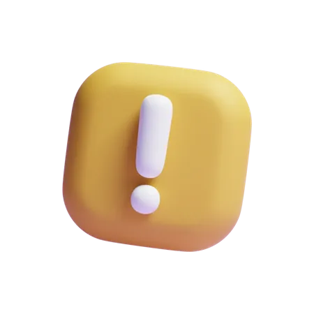 Exclamation Mark  3D Icon