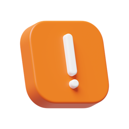 Exclamation Mark  3D Icon