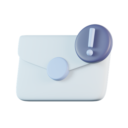 Exclamation par e-mail  3D Icon