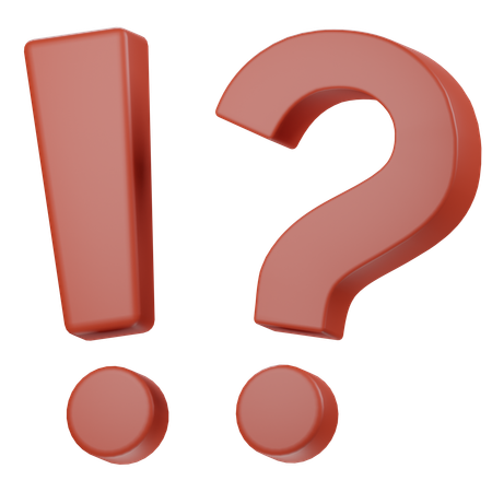 Exclamation Question Mark  3D Icon