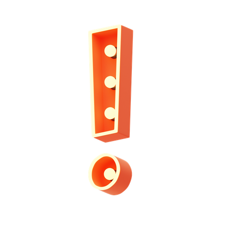 Exclamation Sign  3D Icon