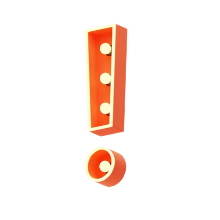 Exclamation Sign  3D Icon