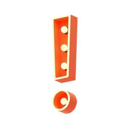 Exclamation Sign  3D Icon