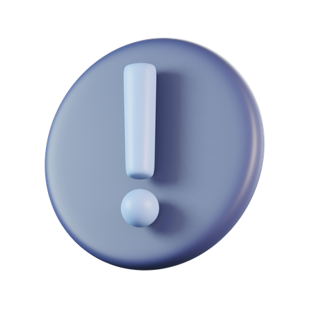 Exclamation Sign  3D Icon