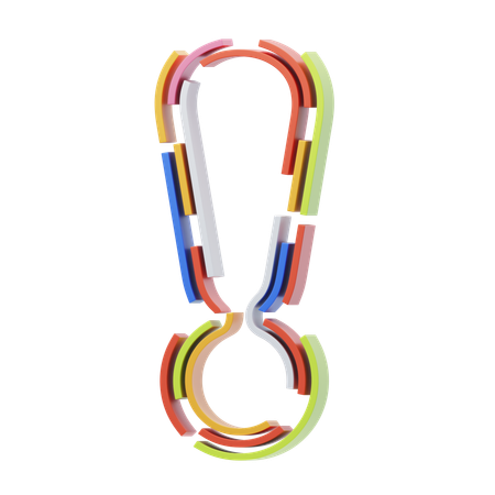 Exclamation Sign  3D Icon