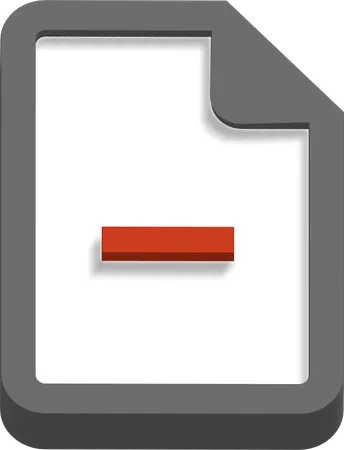 Exclude file  3D Icon