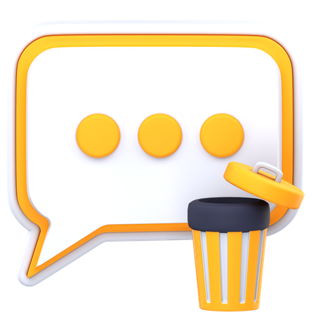 Excluir bate-papo  3D Icon