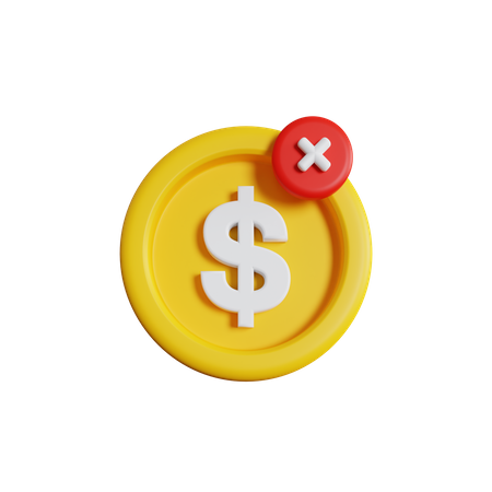 Excluir dólar  3D Icon