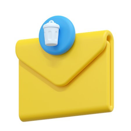 Excluir e-mail  3D Icon