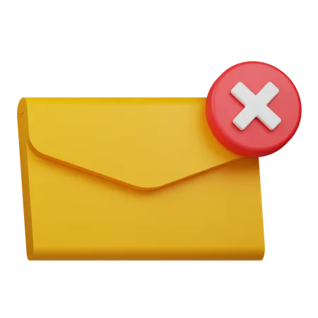 Excluir e-mail  3D Icon