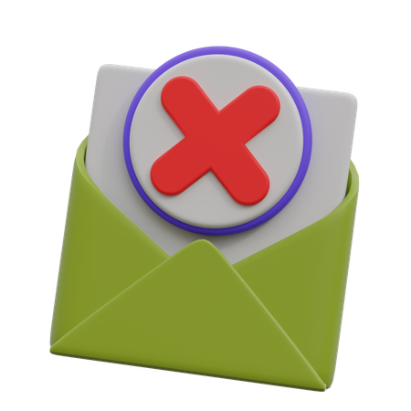 Excluir e-mail  3D Icon