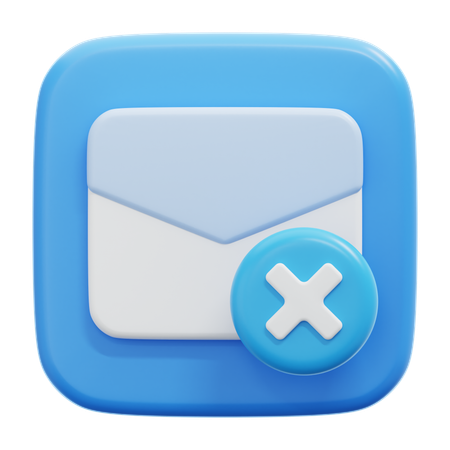 Excluir e-mail  3D Icon