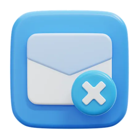 Excluir e-mail  3D Icon