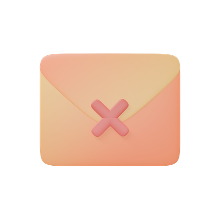 Excluir e-mail  3D Icon