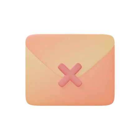 Excluir e-mail  3D Icon