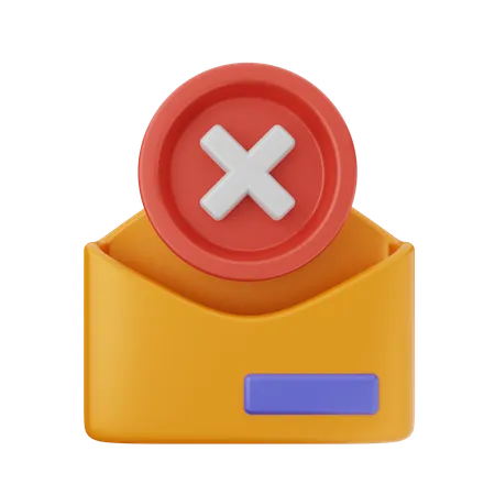 Excluir e-mail  3D Icon