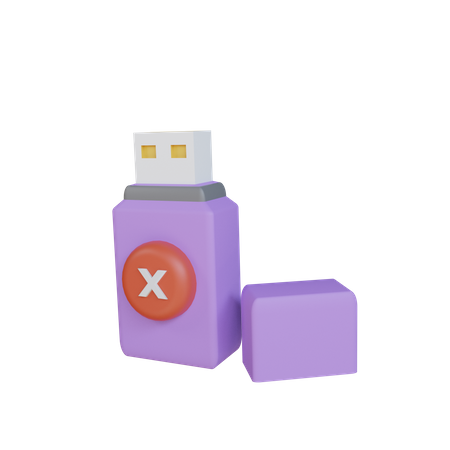 Excluir USB  3D Icon