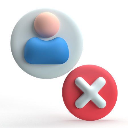 Deletar usuário  3D Icon