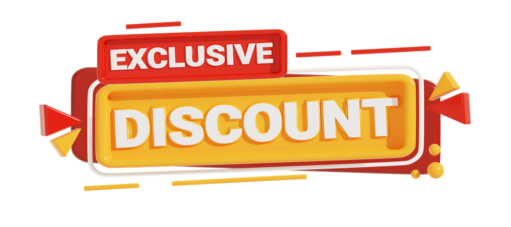 Exclusive Discount  3D Icon
