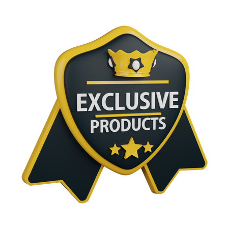 Exclusive product badge  3D Icon