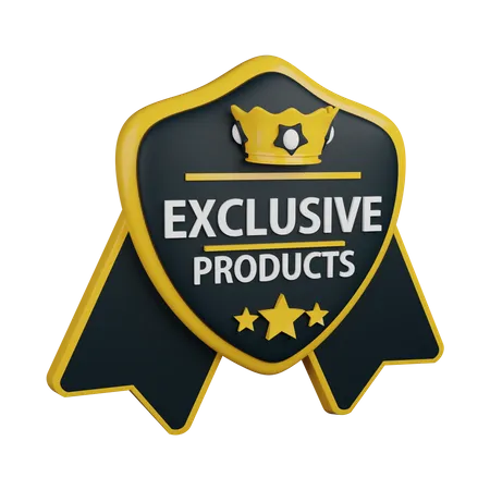 Exclusive Product Badge Contains PNG BLEND GLTF And OBJ Files 3D Icon