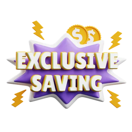 Exclusive Saving  3D Icon
