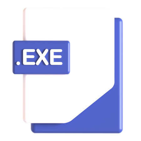 Exe Extension  3D Icon